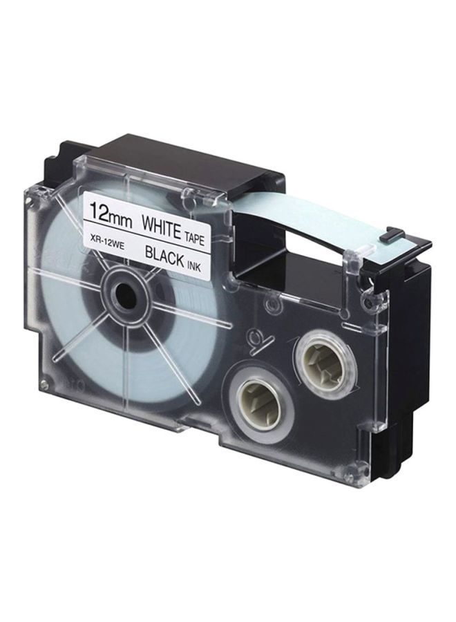 CASIO - Adhesive Label Printer Tape XR-12WE1-W-DJ White - Image 1
