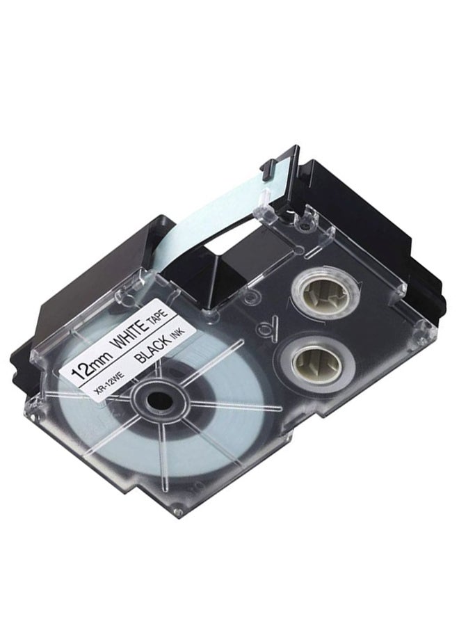 CASIO - Adhesive Label Printer Tape XR-12WE1-W-DJ White - Image 1