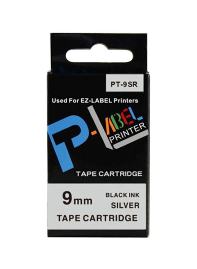 CASIO Adhesive Label Printer Tape XR-9SR1-W-DJ Silver  - Image 2