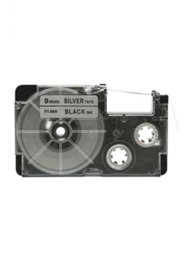 CASIO Adhesive Label Printer Tape XR-9SR1-W-DJ Silver  - Image 3