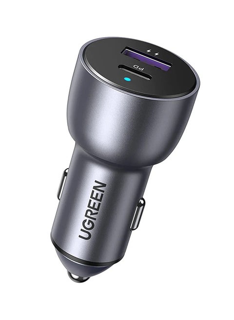 52.5W 2-Ports Fast Car Charger USB-C PD30W & USB-A SCP 22.5W For tablets / Phones Space Grey