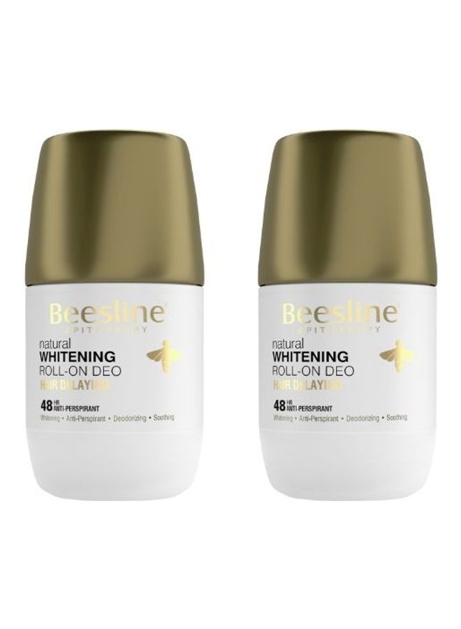 Beesline Whitening Roll-On Deodorant Hair Delaying Pack of 2 50ml 