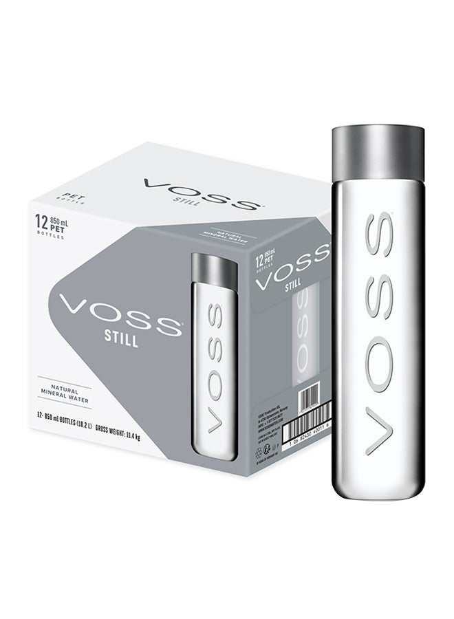 Voss Natural Mineral Water Pet Bottle 850ml Pack of 12 - Image 1