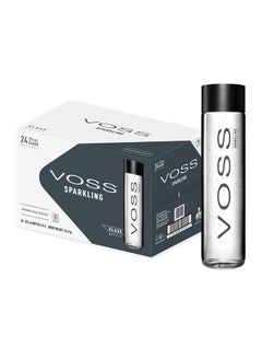 Voss Natural Mineral Water Glass Bottle 375ml Pack of 24  - Image 1