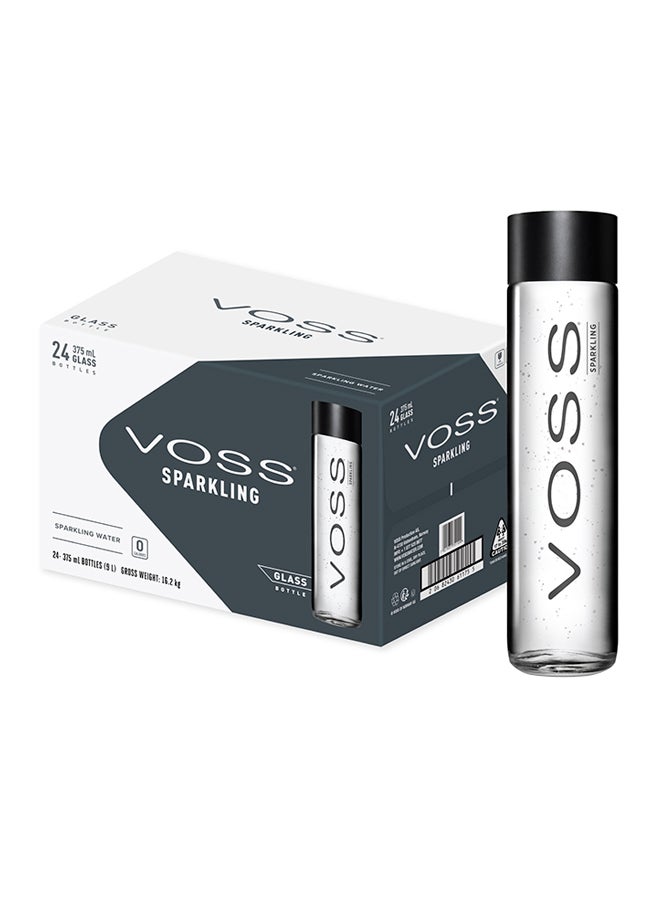 Voss Natural Mineral Water Glass Bottle 375ml Pack of 24 - Image 1