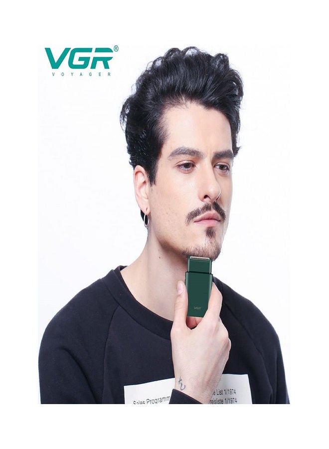 ماكينة حلاقة كهربائية احترافية V-390 رفيعة للغاية قابلة لإعادة الشحن للعناية بالوجه وتشذيب اللحية بشفرة ترددية مع USB ماكينة حلاقة للسفر للرجال 4 عبوات تكفي 4 شهور