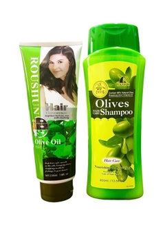 ROUSHUN 2 In 1 Olive Oil Shampoo And Conditioner Treatment For Weak & Damage Hair Gift Pack 630ml  - Image 2