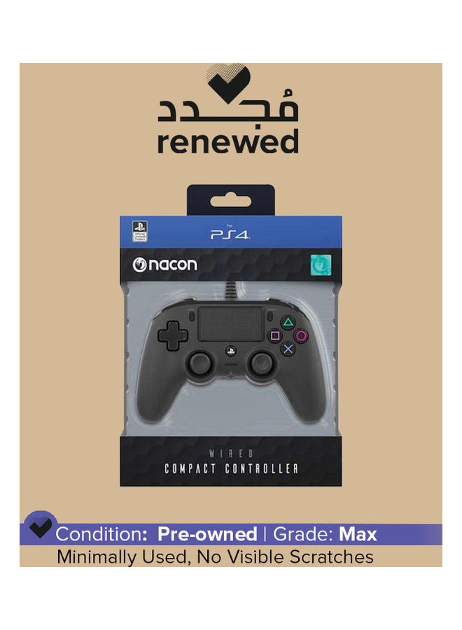 ناكون متجدد - وحدة تحكم سلكية مدمجة لجهاز بلاي ستيشن 4 باللون الأسود - Image 1
