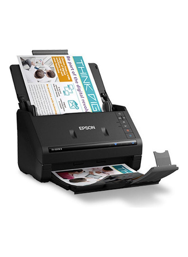 WorkForce ES-500W II Wireless A4 Auto-Duplex Scanner WiFi Connected Black