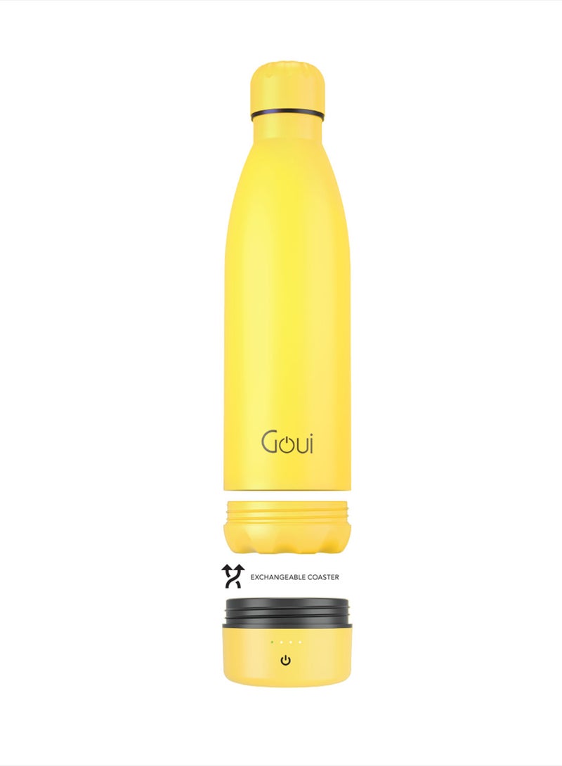 6000 mAh Loch - Bottle Double Insulated 18/8 Stainless Steel Bottle with Built-in Power Bank & 5W Wireless Charger – Hot & Cold Thermal Insulation for 12H Hot & 24H Cold Drinks - Sunshine Yellow - v1675848293/N53380119A_2