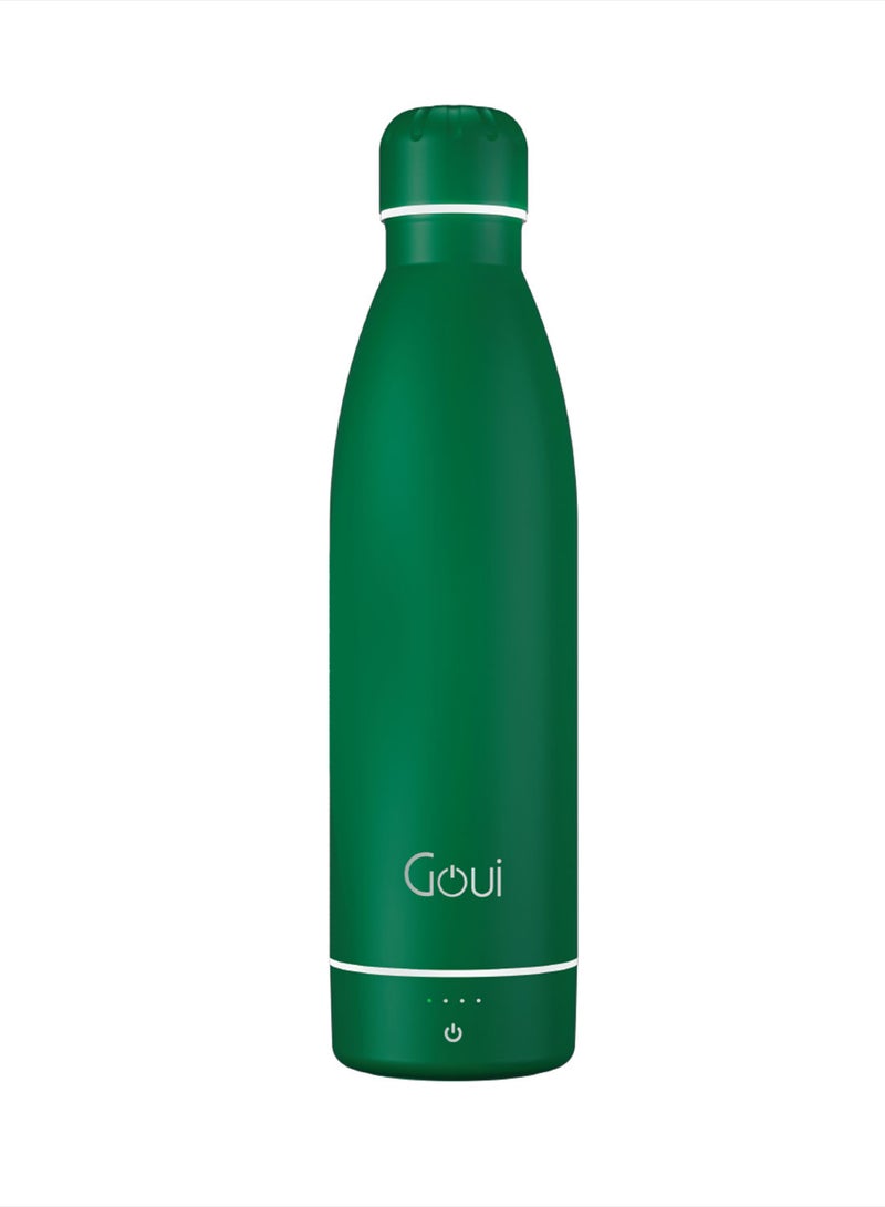 Goui - 6000 mAh Loch - Bottle Double Insulated 18/8 Stainless Steel Bottle with Built-in 6000mAh Power Bank & 5W Wireless Charger – Hot & Cold Thermal Insulation for 12H Hot & 24H Cold Drinks - National Green - Image 1