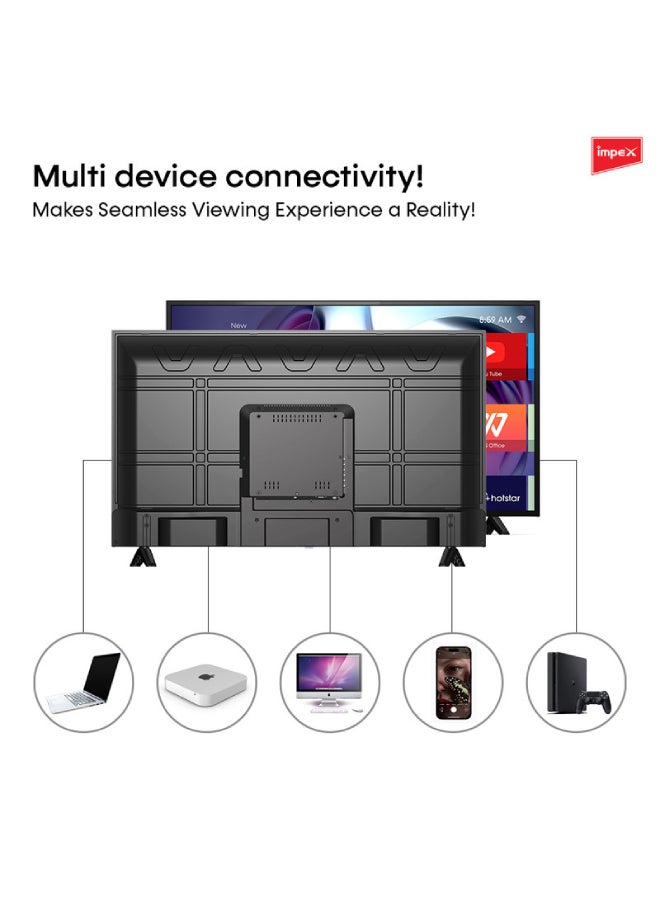 Impex - 40 Inch Full HD LED TV -A+ Grade Panel, Zero Bright Dot, Ultra Slim Design, Smart Energy Saving, HDMI\USB Input Gloria Black - Image 1