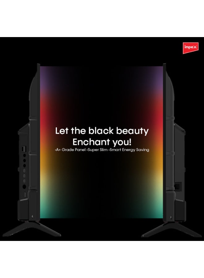 Impex - 40 Inch Full HD LED TV -A+ Grade Panel, Zero Bright Dot, Ultra Slim Design, Smart Energy Saving, HDMI\USB Input Gloria Black - Image 1