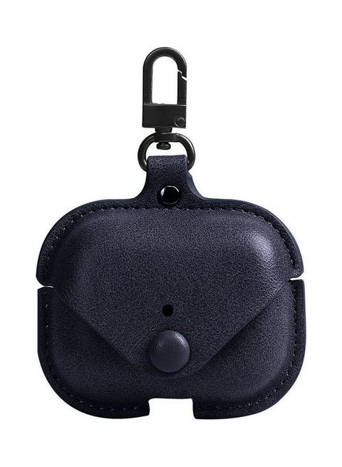 AirPods Pro 2 Case Leather Case Cover with Keychain Compatible with Apple AirPods Pro 2nd Generation 2022 Dark Blue
