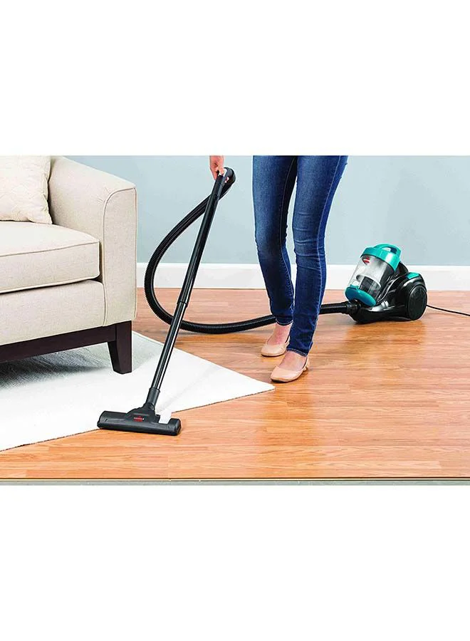 Bissell Zing Compact Canister Vacuum: Powerful Cyclonic Technology, Compact and Lightweight Design, Swivel Steering, Easy Empty Dirt Cup, Versatile Performance for Carpets and Hard Floors 2.5 L 1500 W 2155E Blue/Black