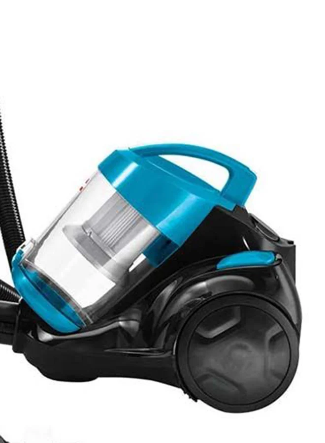 Bissell Zing Compact Canister Vacuum: Powerful Cyclonic Technology, Compact and Lightweight Design, Swivel Steering, Easy Empty Dirt Cup, Versatile Performance for Carpets and Hard Floors 2.5 L 1500 W 2155E Blue/Black