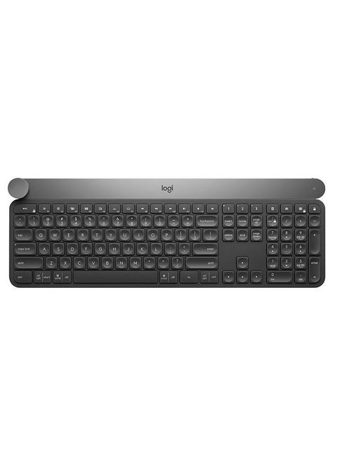 Craft Illuminated Wireless Keyboard, 2.4Ghz Wireless And Bluetooth, Programmable Input Dial, Multi-Device, Automatic Backlit Keys, Rechargeable, PC/Mac/Laptop Qwerty US-International Layout Black