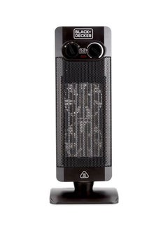 Vertical Fan Heater, 2000W, 52cm Height for Maximum Room Coverage, Thermostatic & Dual Thermal Control, 2 Heat Settings, Oscillation, Cooling Fan, Auto Shutof 2000 W HX340-B5 Black