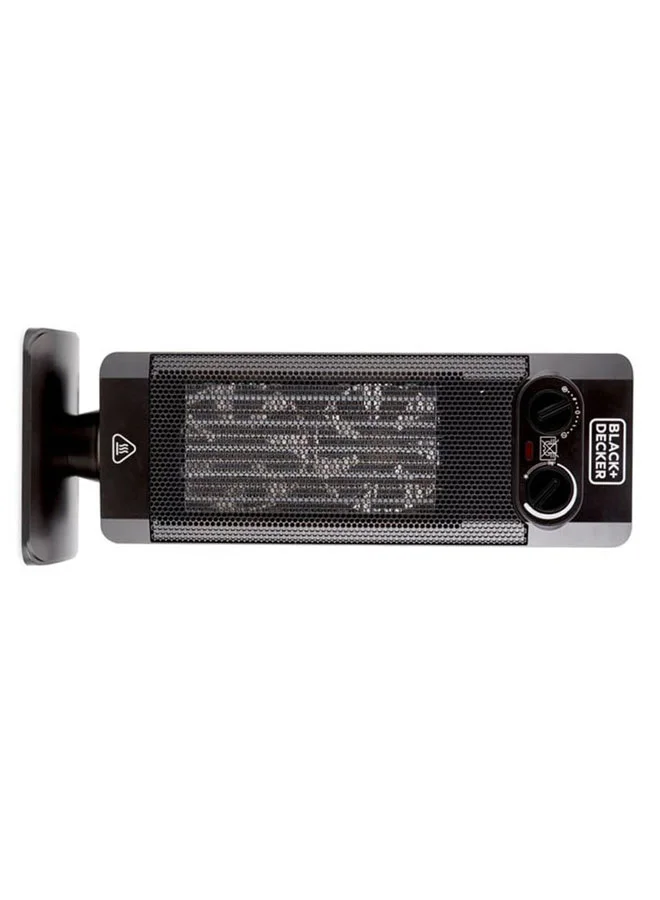 BLACK+DECKER Vertical Fan Heater, 2000W, 52cm Height for Maximum Room Coverage, Thermostatic & Dual Thermal Control, 2 Heat Settings, Oscillation, Cooling Fan, Auto Shutof 2000 W HX340-B5 Black