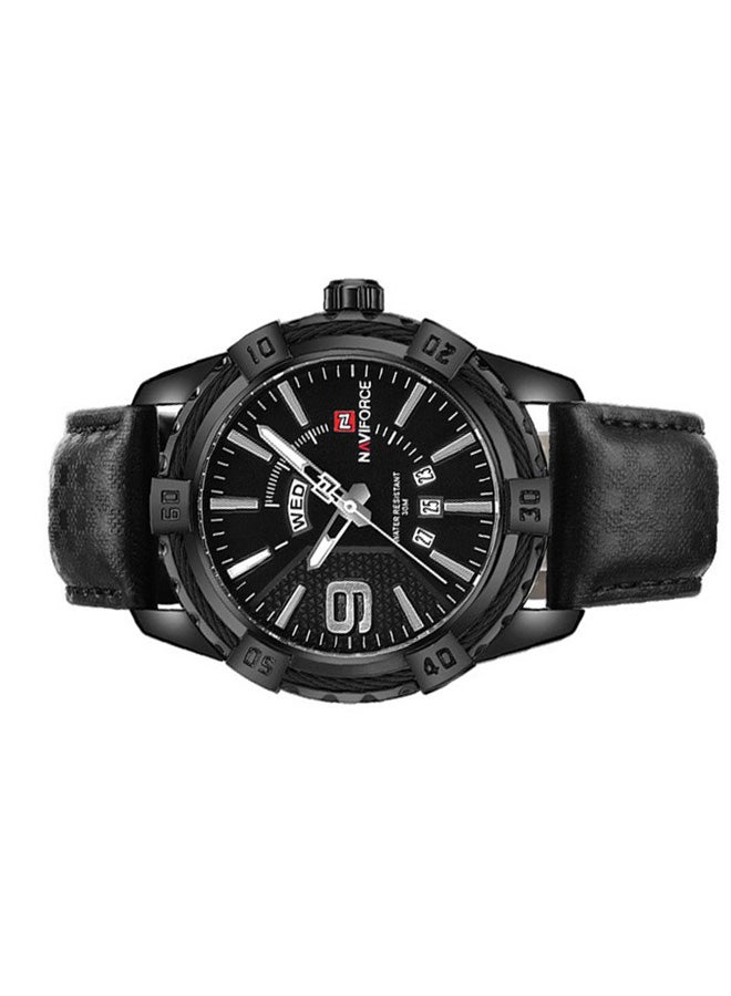 NAVIFORCE Men's Leather Strap Analog Wrist Watch NF9117L  - Image 4