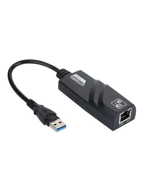 USB 3.0 To Ethernet LAN High Speed Adapter For Macbook Black