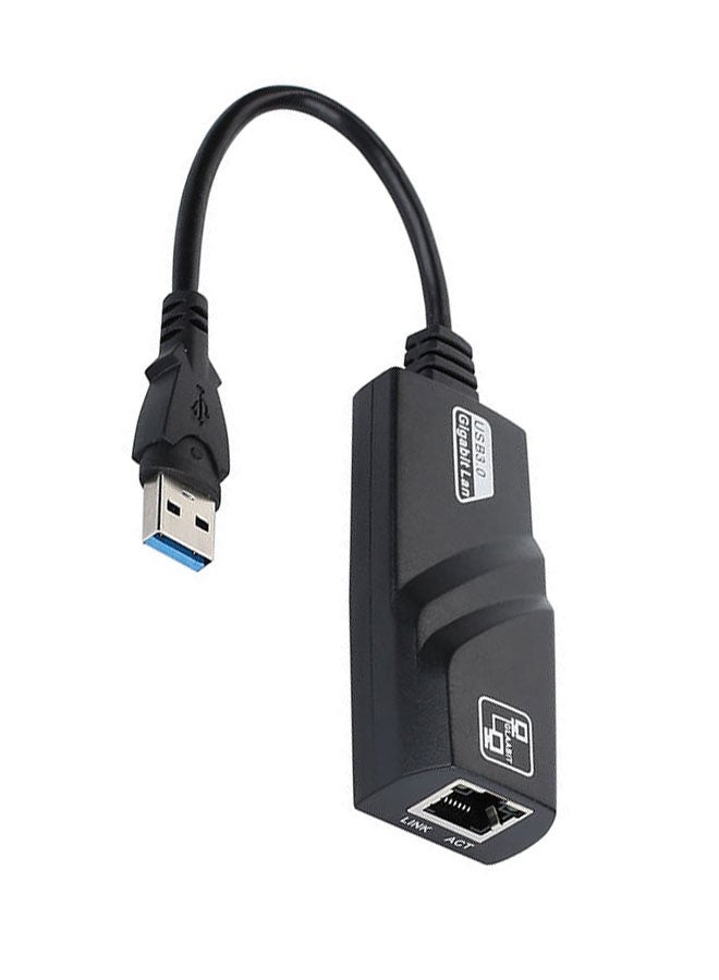 USB 3.0 To Ethernet LAN High Speed Adapter For Macbook Black