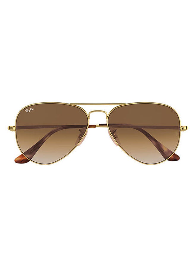 Ray-Ban Full Rim Aviator Sunglasses - RB3689 914751 58-14 - Lens Size: 58 mm - Gold  - Image 1