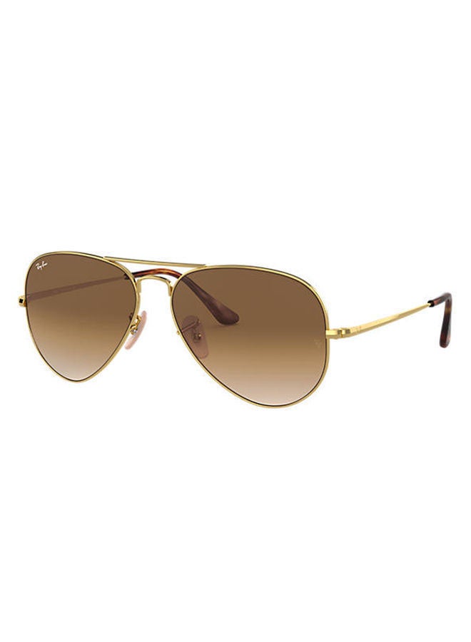 Ray-Ban Full Rim Aviator Sunglasses - RB3689 914751 58-14 - Lens Size: 58 mm - Gold  - Image 2