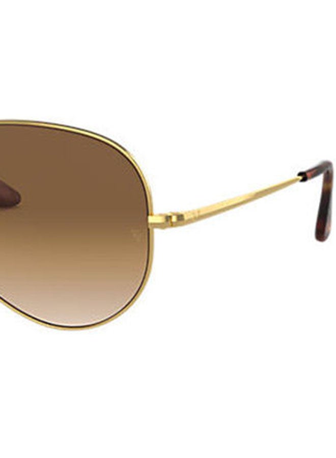 Ray-Ban Full Rim Aviator Sunglasses - RB3689 914751 58-14 - Lens Size: 58 mm - Gold  - Image 5