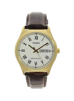 Men's Water Resistant Analog Watch MTP-V006GL-7BUDF - 38 mm - Brown