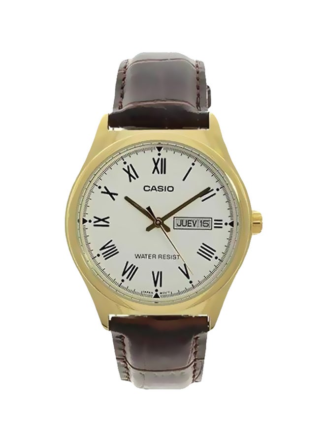 CASIO - Men's Water Resistant Analog Watch MTP-V006GL-7BUDF - 38 mm - Brown - Image 1