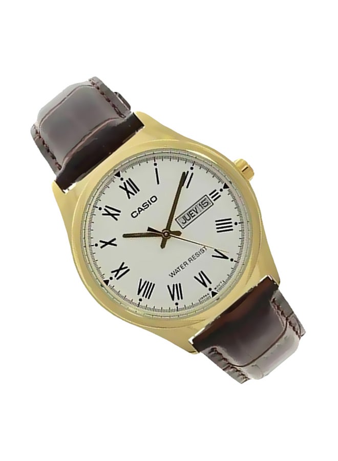 CASIO - Men's Water Resistant Analog Watch MTP-V006GL-7BUDF - 38 mm - Brown - Image 1