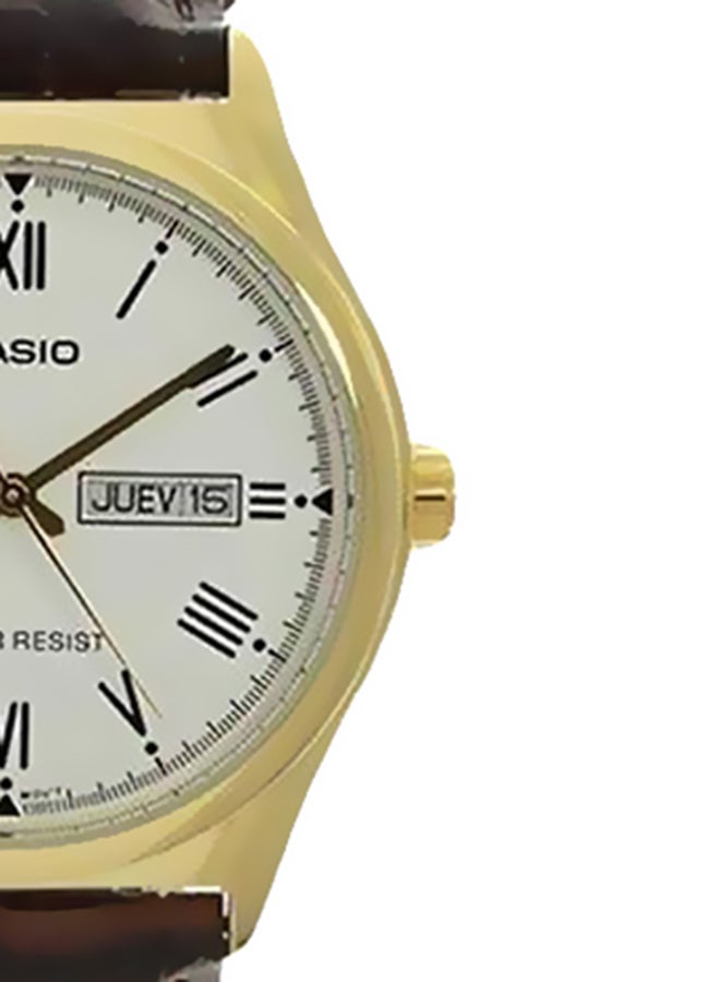 CASIO - Men's Water Resistant Analog Watch MTP-V006GL-7BUDF - 38 mm - Brown - Image 1