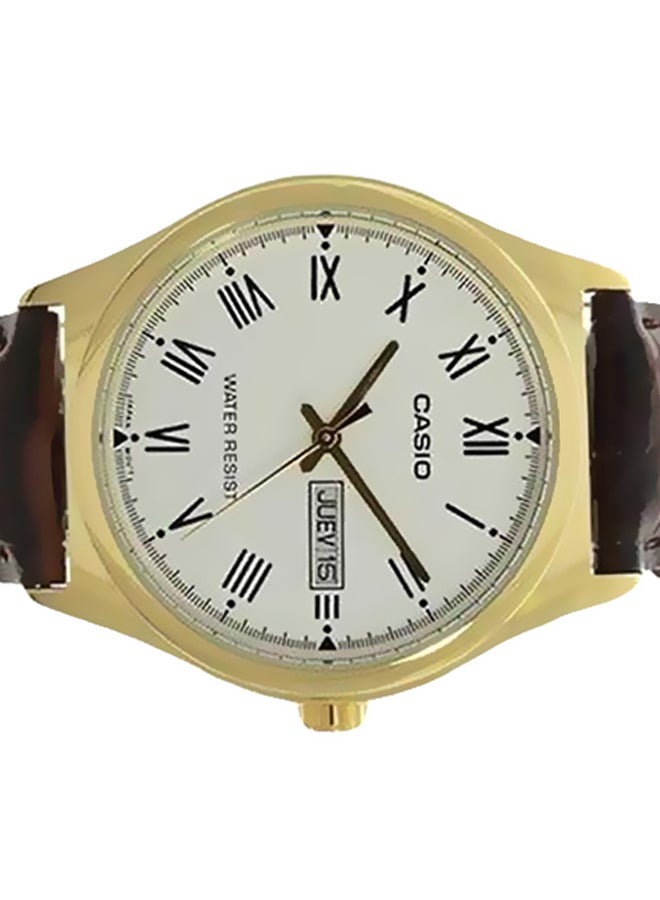 CASIO - Men's Water Resistant Analog Watch MTP-V006GL-7BUDF - 38 mm - Brown - Image 1