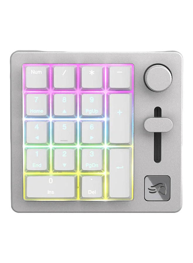 Glorious - Glorious GMMK Modular Mechanical Gaming Numpad - Customizable RGB Backlighting, Cherry MX Switches, ABS Keycaps, Pre-Lubed Fox Switches, Pre Built Mechanical - White - Image 1