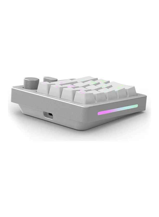 Glorious - Glorious GMMK Modular Mechanical Gaming Numpad - Customizable RGB Backlighting, Cherry MX Switches, ABS Keycaps, Pre-Lubed Fox Switches, Pre Built Mechanical - White - Image 1