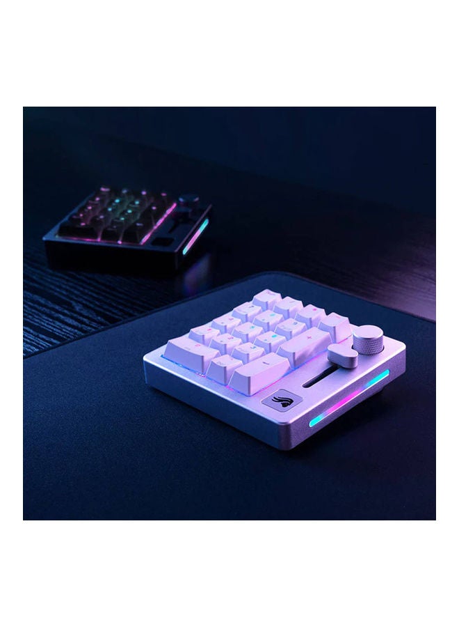 Glorious - Glorious GMMK Modular Mechanical Gaming Numpad - Customizable RGB Backlighting, Cherry MX Switches, ABS Keycaps, Pre-Lubed Fox Switches, Pre Built Mechanical - White - Image 1