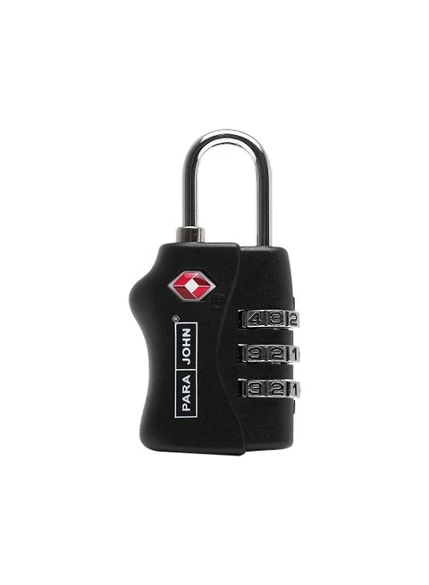 3-Digit Security Luggage Lock Black