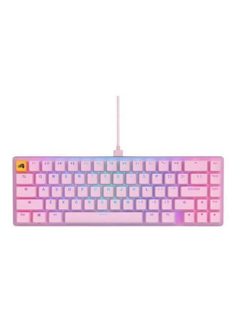 Glorious GMMK2 Modular Mechanical Keyboard | Pre-Built Edition | Compact 65% | Pink USA TKL | GLO-GMMK2-65-FOX-P