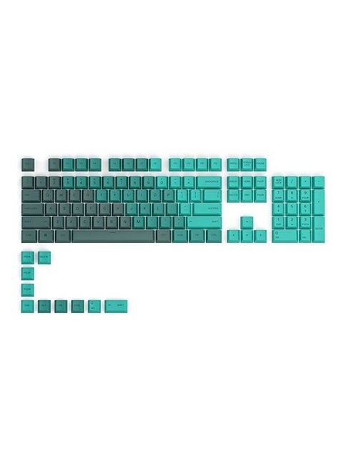 Gpbt Dye Sublimated Keycaps (Rain Forest) - Thick Pbt Plastic 114 Keycap Set For 100% Full Size, 85% 80% Tkl, 60% Compact, 75% Mechanical Keyboards