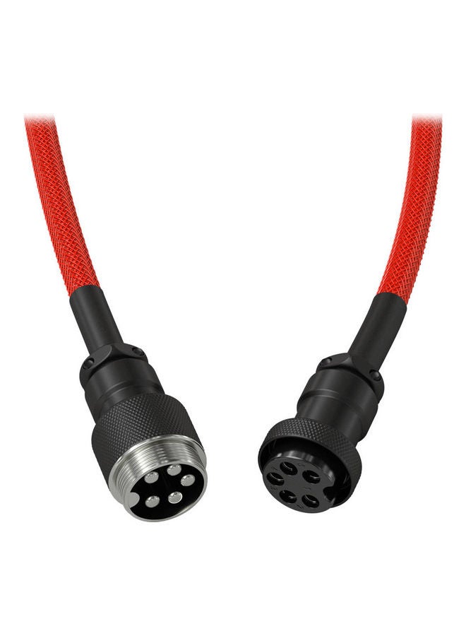 جلوريوس - كابلات لوحة المفاتيح الملفوفة Glorious - كابلات USB-C المضفرة للوحات مفاتيح الألعاب الميكانيكية - أحمر - Image 1