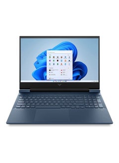 Victus 16-d1055ne Gaming (Upgraded Version) Laptop With 16.1-Inch FHD 144Hz Display, Core i7-12700H Processor/16GB RAM/512GB SSD/6GB NVIDIA GeForce RTX 3060 Graphics Card/Windows 11 Home English/Arabic Performance Blue