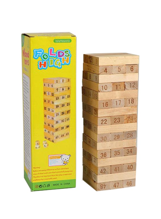 Generic - 48-Piece Block Jenga Game Set - Image 1