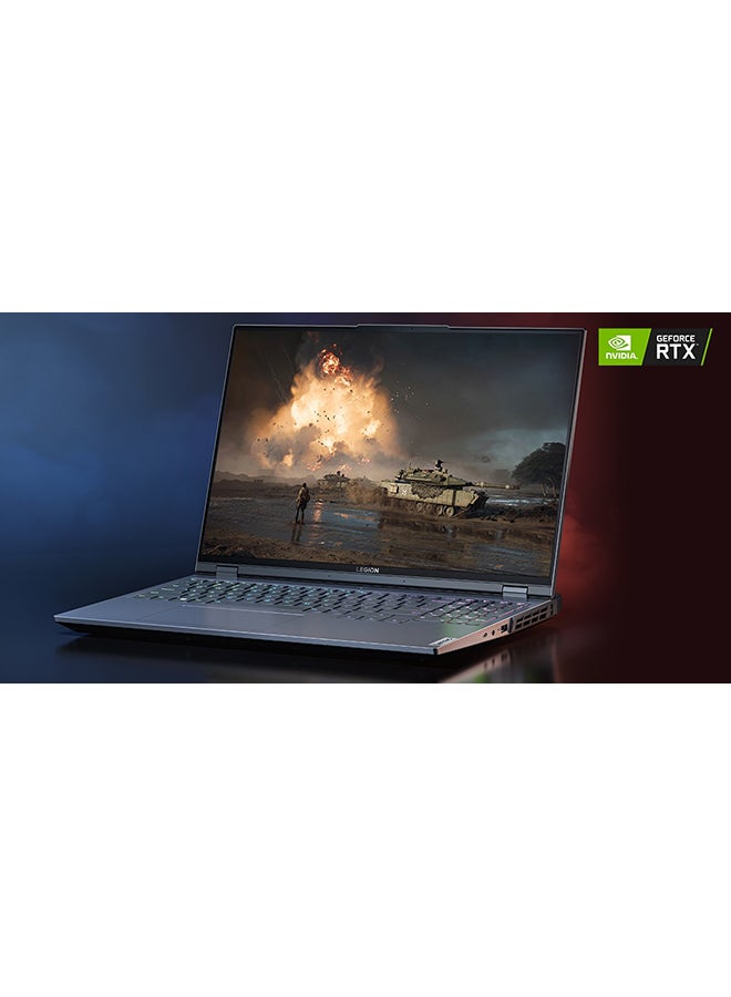 لينوفو - Legion 5i Pro 16 Gaming Laptop With 16-Inch Display, Core i7-12700H Processor/16GB RAM/1TB SSD/8GB Nvidia GeForce RTX 3070 Ti Graphics Card/Windows 11 Home English Storm Grey - Image 1