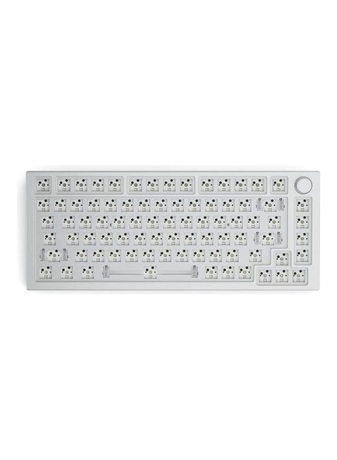 Glorious - Glorious Gaming - GMMK PRO Barebones Custom Keyboard (ANSI USA) Compact 75% Keyboard with Knob, White Aluminum, DIY Mechanical Keyboard Kit, TKL, Hotswap, Cherry MX Style, Backlit RGB, USB-C Removable - Image 1