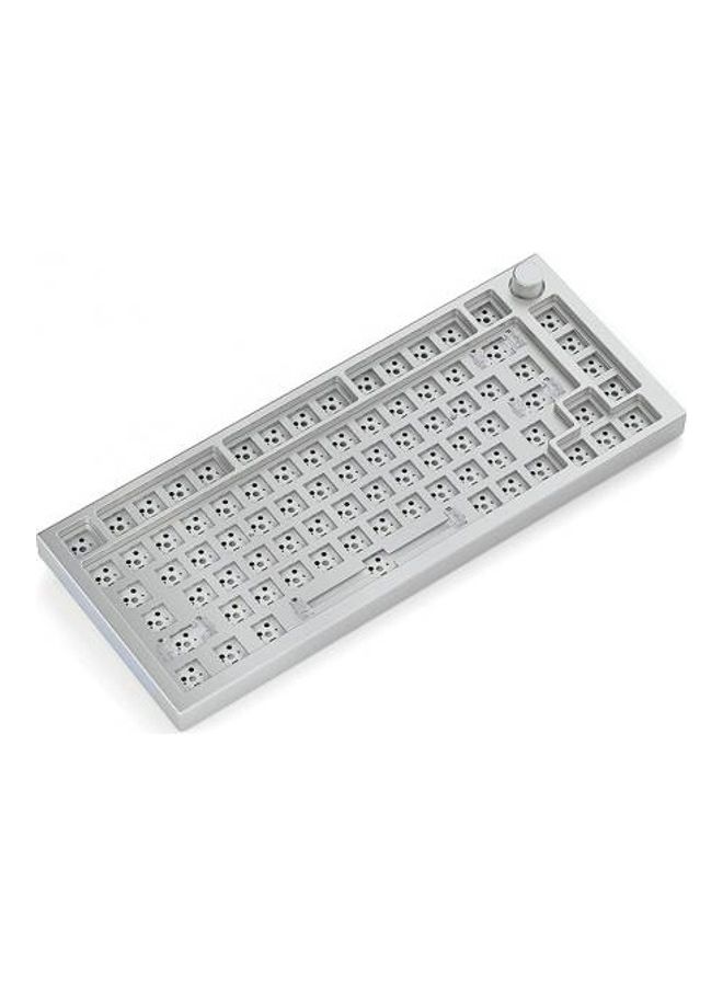 Glorious - Glorious Gaming - GMMK PRO Barebones Custom Keyboard (ANSI USA) Compact 75% Keyboard with Knob, White Aluminum, DIY Mechanical Keyboard Kit, TKL, Hotswap, Cherry MX Style, Backlit RGB, USB-C Removable - Image 1