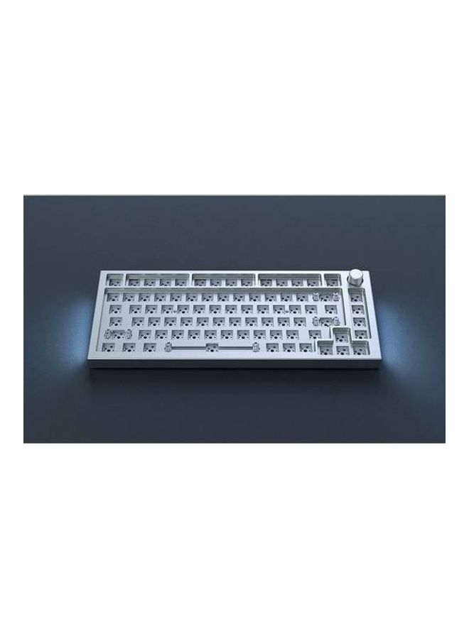 Glorious - Glorious Gaming - GMMK PRO Barebones Custom Keyboard (ANSI USA) Compact 75% Keyboard with Knob, White Aluminum, DIY Mechanical Keyboard Kit, TKL, Hotswap, Cherry MX Style, Backlit RGB, USB-C Removable - Image 1