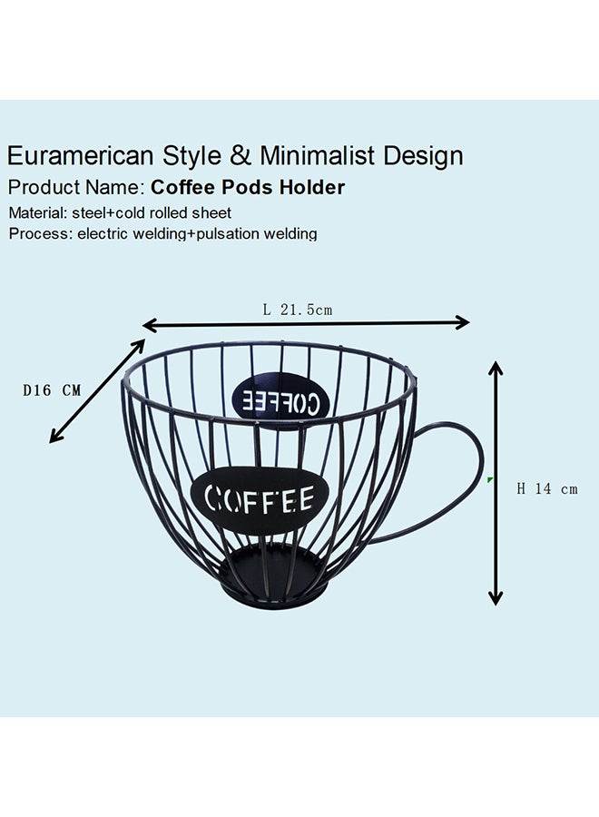 Cofffee Capsule And Tea Bag Holder Black