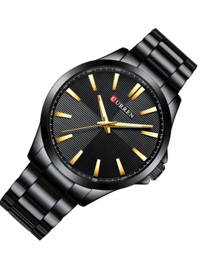 كارين ساعة يد بعقارب وسوار من سبيكة معدنية طراز 8322 للرجال - Image 3