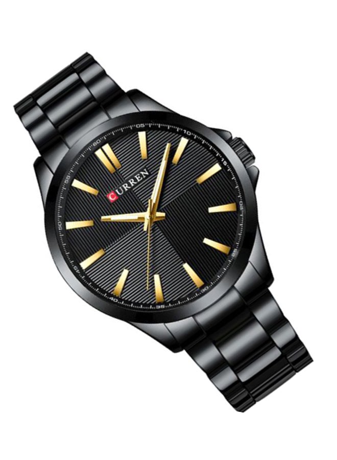 كارين ساعة يد بعقارب وسوار من سبيكة معدنية طراز 8322 للرجال - Image 4